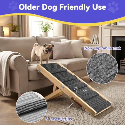image for Pawaboo 2026 Upgraded Dog Ramp for Couch, Foldable Small Dog Ramp for 