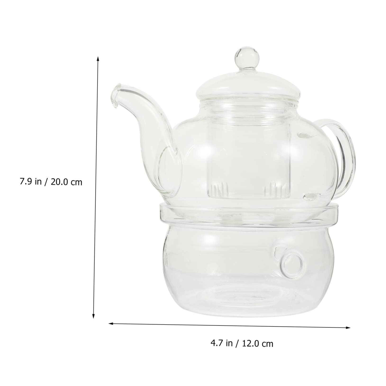 VICASKY Kung Fu Teekanne Satz Aus Hitzebeständigem Glas Mit Kerzenhalter Teekanne Inklusive Filter Und 4 Teetassen Für Aromatisches Teekochen Und Teegenuss