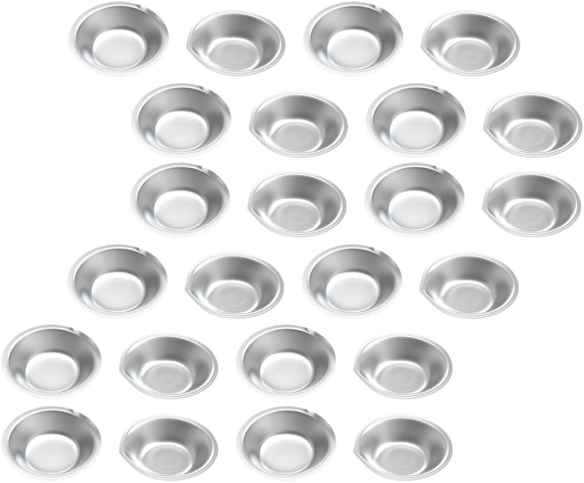 24pcs Stainless Steel Paint Trays Metal Pallets for Color Mixing and Model Painting with Smooth Surface Solvent-Resistant Palette Plates