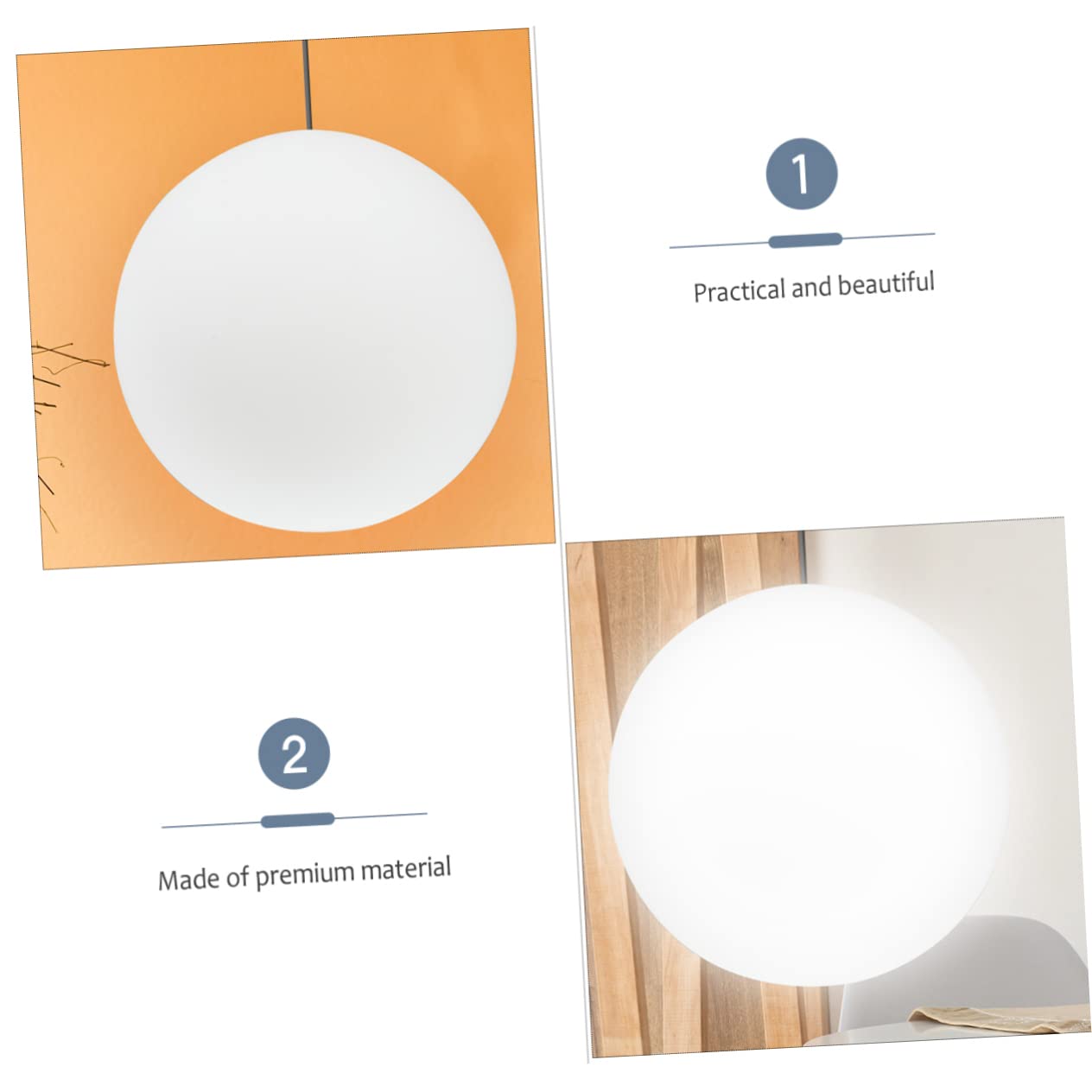 BESPORTBLE Pantalla De Lámpara De Globo De Cristal De 20 Cm - Esfera De Cristal Transparente Para Lámparas - Repuesto Ideal Para Lámparas Colgantes y De Pie Diseño Elegante y Moderno
