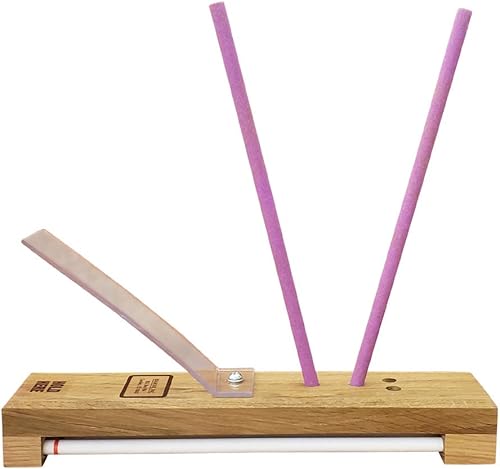 Idahone Sacapuntas de cuchillo de cerámica tipo V con cuatro varillas y guardamanos, modelo CS24