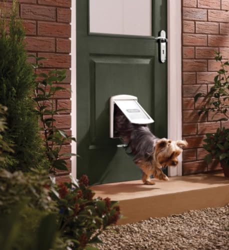 PetSafe Original 2-Way Haustiertür, Klein, Weiß