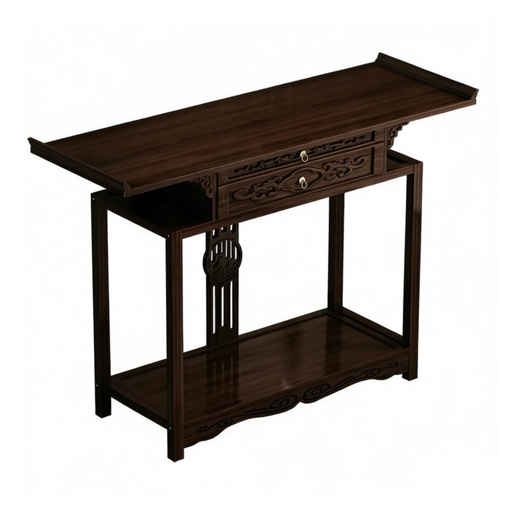 RUNZE765Z Cabinet Oriental Altar Cabinet for Home Wooden Console Table