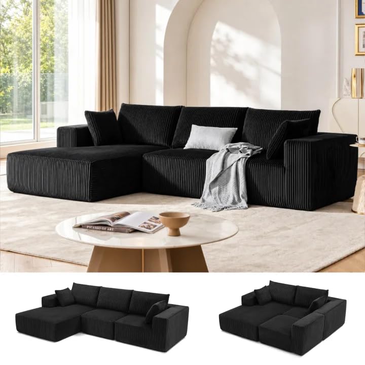 108” Modular Sectional Sofa, Cloud Sectional Couch with Deep...