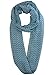 Blue & White Zigzag Chevron Light Infinity Scarf