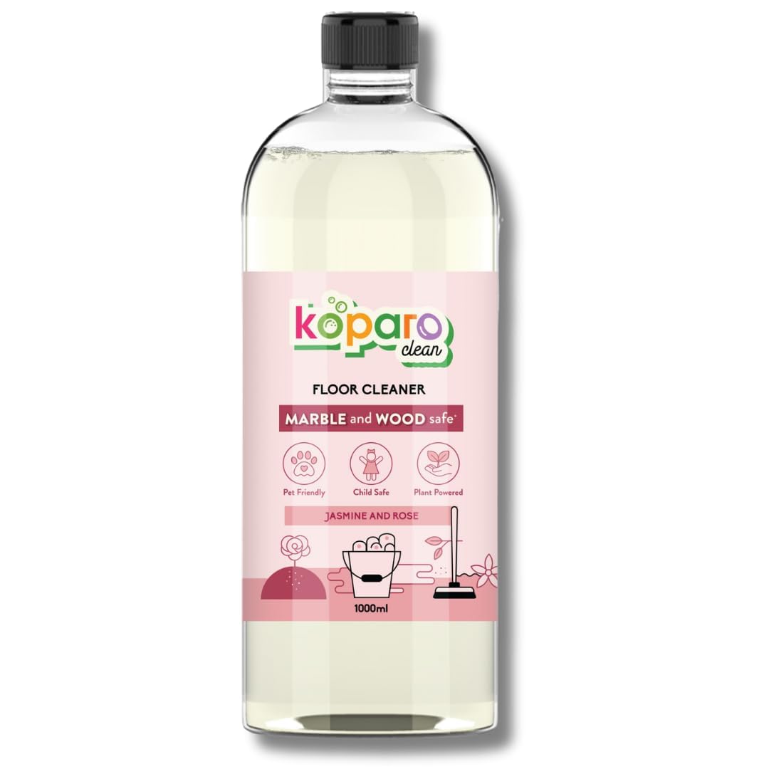 Natural Disinfectant Floor Cleaner Liquid | 1000ml | Jasmine Fragrance | Tile & Marble Cleaner | Eco-friendly & Non-Toxic | Skin Safe, Baby Safe & Pet Friendly