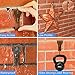 Audend 9 Count Bronze Alloy Steel Hook Picture Hangers for Brick Wall, 25 Pound Capacity, Fits 2-1/4 inch to 2-3/8 inch in Height, Indoor/Outdoor