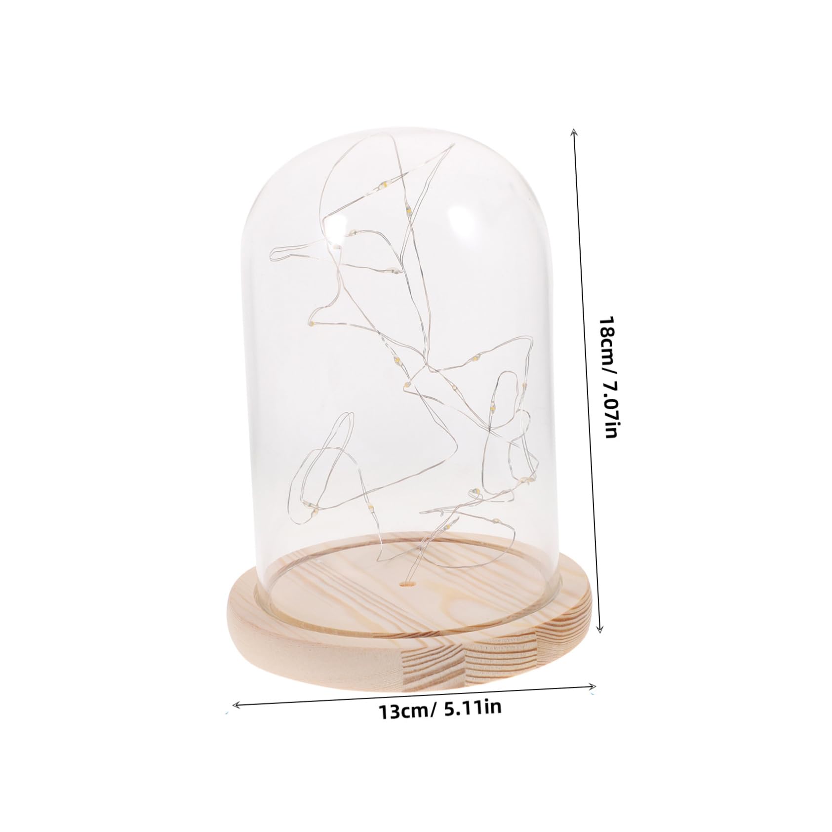 GLEAVI LED Star Table Light Jars Dome Cloche Light Lighted Display Base Fairy LED Bell Jar Night Lights Lamp Jar Lighting Jar Lanterns