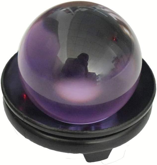 Crystal Ball with Base Holder Display Stand - Lovely Photography Crystal Ball Decor - Desk Art Decor K9 Crystal Prop - Witchcraft Accessory - Sphere Gazing Ball Ornaments, D:80mm(3.15 inch) (Purple)
