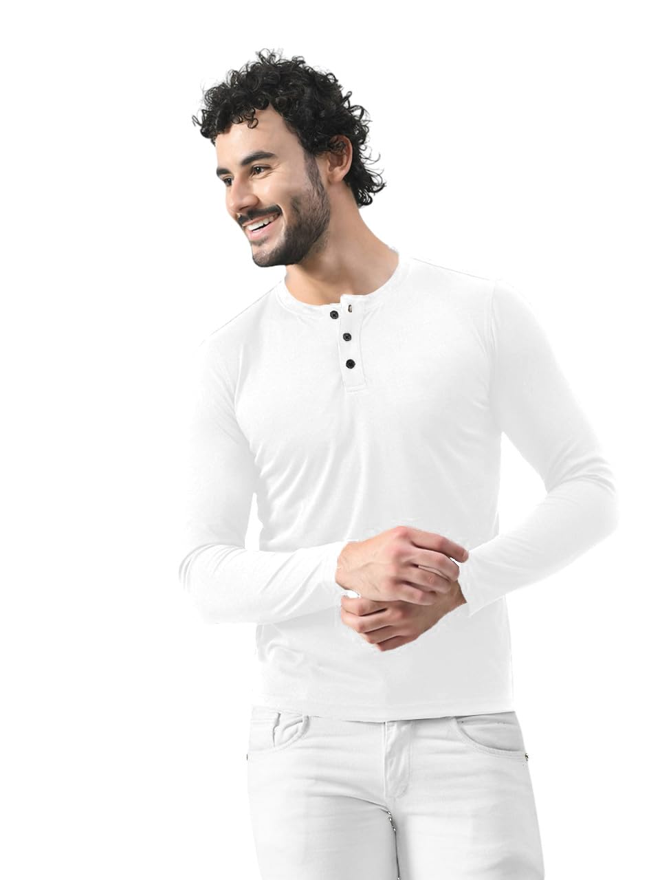 geum Men’s Long Sleeve Henley T-Shirt with Button Placket | Soft & Comfortable Casual Wear-picture-15