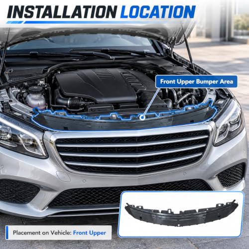 FZJDSD Front Upper Bumper Impact Absorber Support Compatible with 2014-2016 Mercedes-Benz CLA250 CLA45 AMG (W117) - Energy Absorber Foam Bracket Replace# 1178850065 117-885-00-65 by FZJDSD - Used condition - Image 8