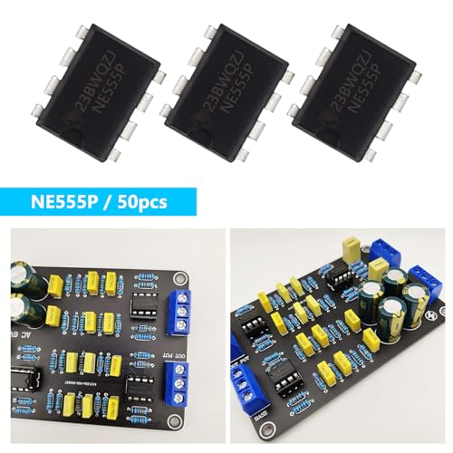 50pcs ne555 timer ic ne555p 8-pin with machined contact pins ne555p ic chip single precision timer