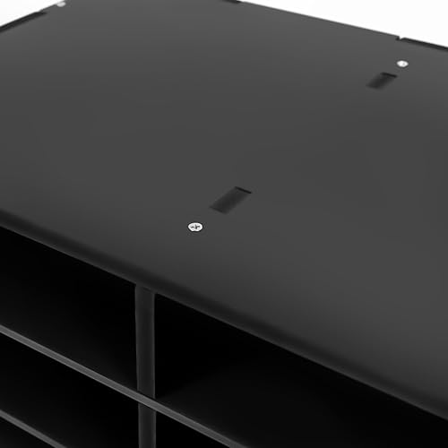 Miniatura 9 de MhdunueSK Escritorio clasificador de correo, buzón negro para aula, organizador de literatura de 12 compartimentos, clasificador de archivos de