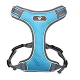 Ajustable: La correa ajustable para el pecho se adapta mejor al cuerpo del perro. Simplemente pase el arnés por la cabeza del perro y luego cuidadosamente las hebillas en ambos lados para completar todo el proceso de uso.