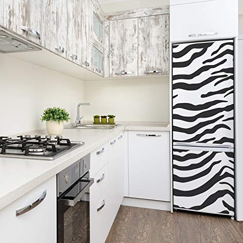 Película autoadhesiva 60x180 cm para refrigerador lavable y resistente con fondo de la cebra 4