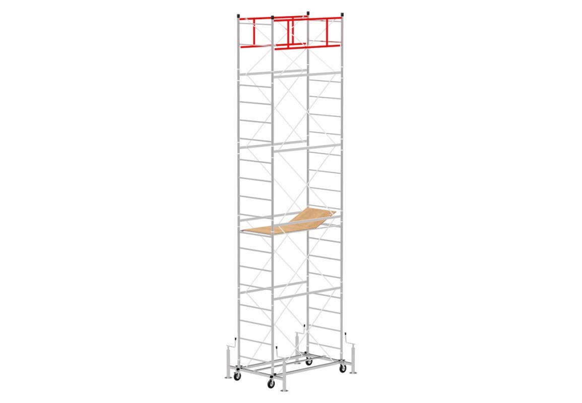 Trabattello altezza di lavoro 7,35 m in acciaio serie M4 LUX BASE ESTRAIBILE - made in italy I SCEDIL