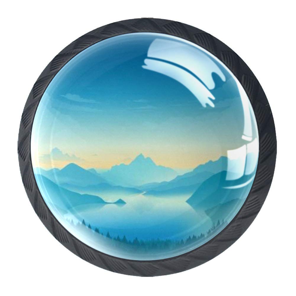 Colorscape 4-Pack of Kitchen Cabinet Knobs Pulls,Round Dresser Drawer Handle Hardware