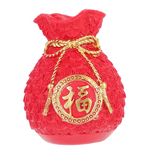 Generic Resin Money Bag Adornment for Home Decor Small Decorative Bag Model Lucky Theme Wealth Money Bank for Living Room College Apartment and Car Decoration
