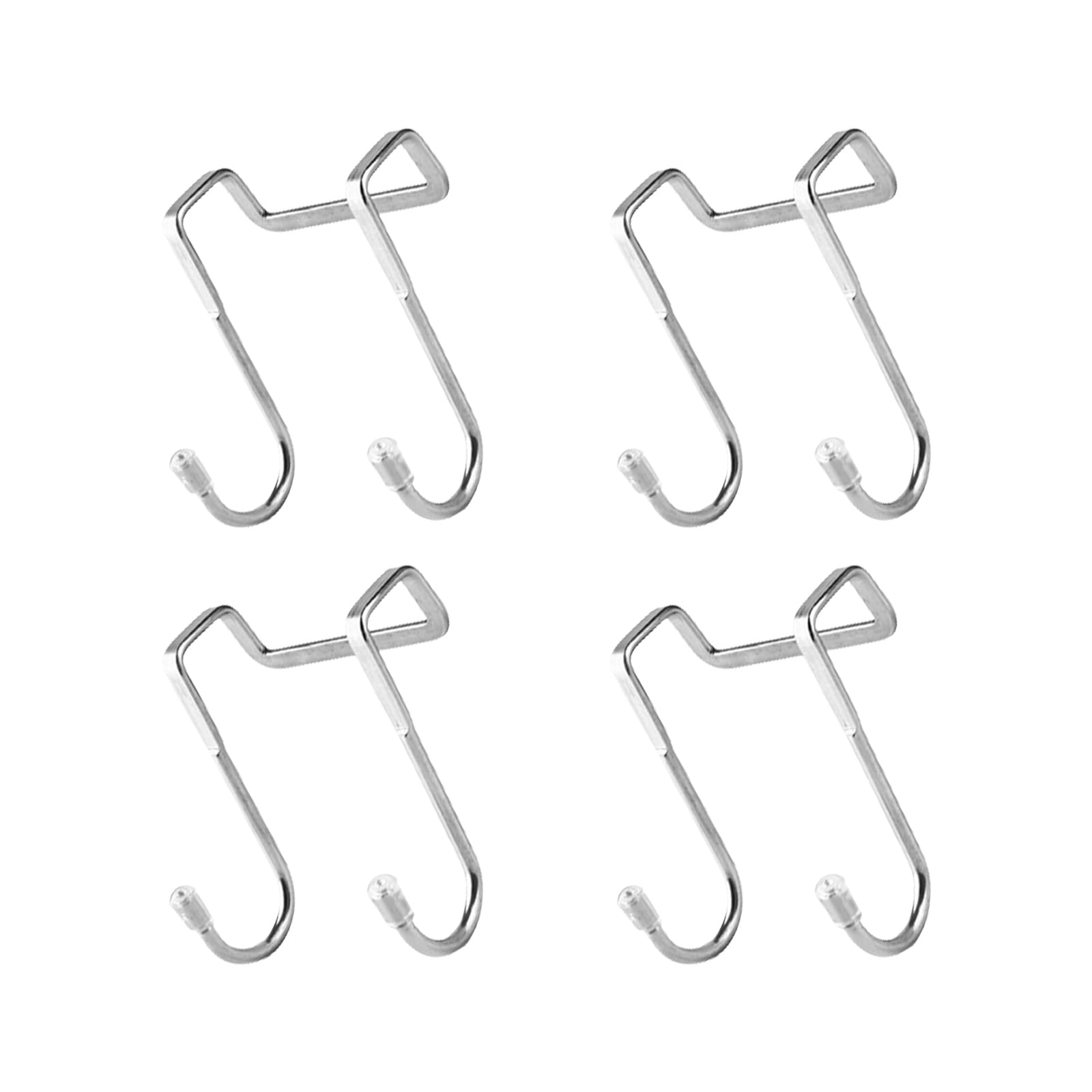 Hsioluted 4Pcs Multipurpose Hooks with S Shape Sturdy Over Door Hooks for Cabinet Door Ideal for Home and Use Without