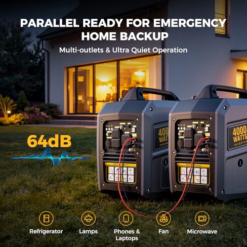 Generador Inversor Portátil 4000W para Camping y Respaldo en el Hogar miniatura 3
