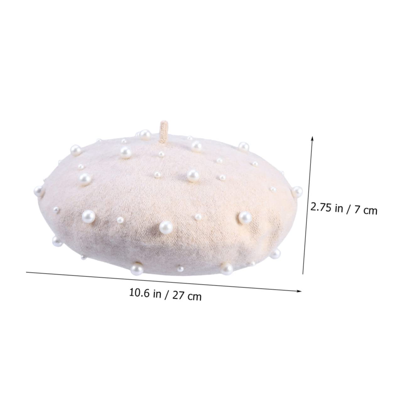 BESPORTBLE Women's Beret Imitation Wool French Beret Hat for Women Comfortable Material Beige