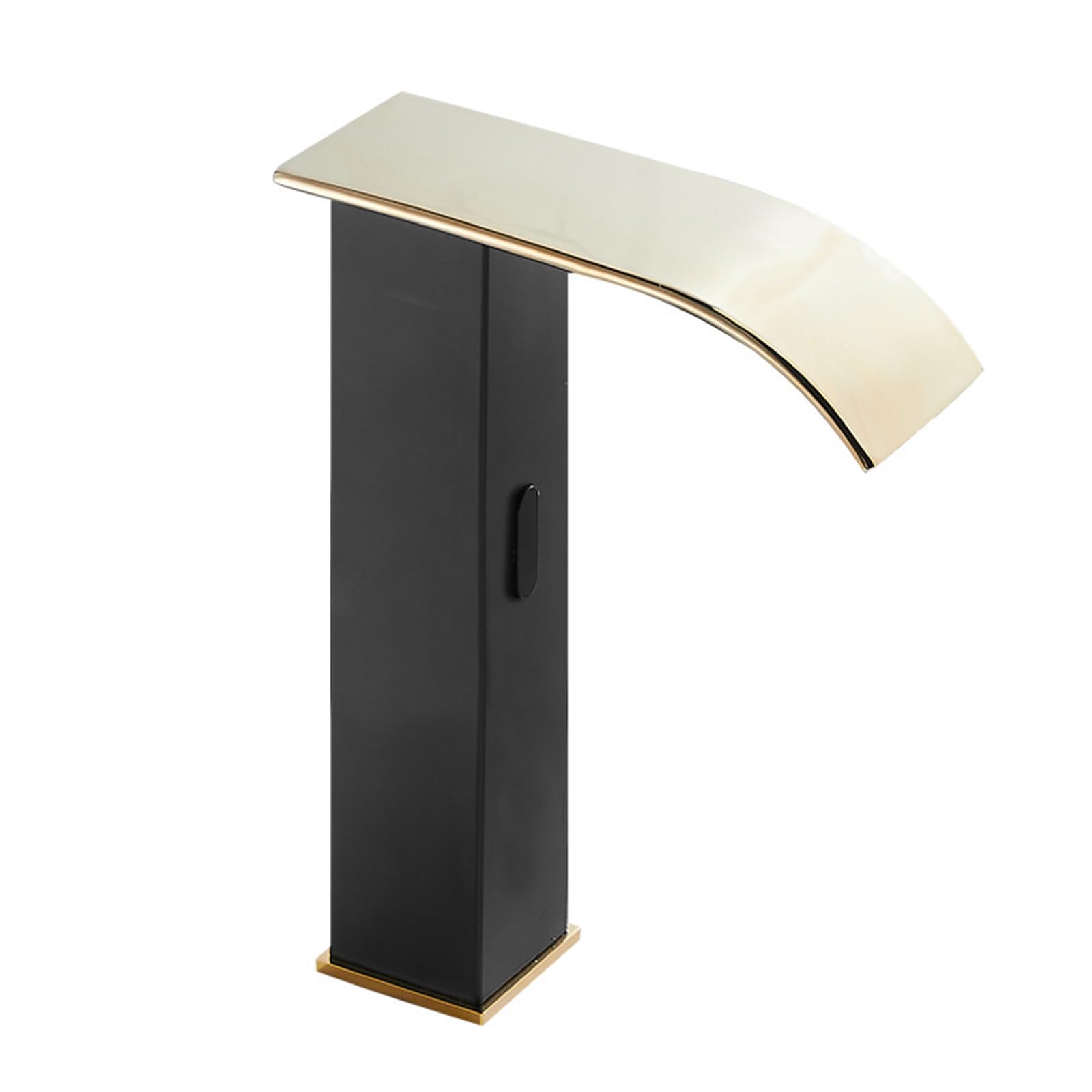 HCFYAUIS Automatic Touchless Sensor Faucet Brass Mixer Taps Bathroom Waterfall Taps for Basin Black+Gold Tall Basin Taps from China