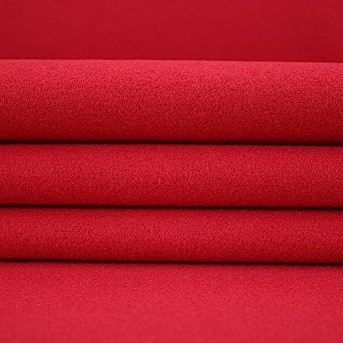 TELA DE PAÑO MOUFLON POR METROS PARA CONFECCIÓN SERIE LONDON, ANCHO 150cm (1 METRO, ROJO)