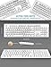 immagine 3TedGem Tastiera e Mouse Wireless PC, 2.4G Tastiera e Mouse Wireless USB Ergonomico Mouse e Tastiera Wireless Italiano Tastiera Wireless PC con 105 Tasti per PC Windows Mac (Bianca)