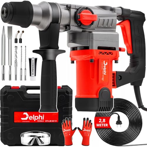 Delphi Marteau perforateur 2200 W 4J avec 3 fonctions:...