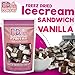 Freeze Dried Ice Cream Sandwich Bites - Vanilla - Crunchy & Sweet Snack 2.5oz Freeze-Dried Space Ice-Cream Pack Dehydrated Resealable Gift Bag