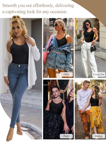 JOYSHAPER Women's Shapewear Tops Padded Bra Shapewear Tank Cami Shaper Seamless Compression Tank Tops Tummy Control Camisole2