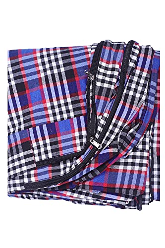 Image of UNQ Cotton Zipper 300 TC Queen Size Bed 66x84x5 Inches Mattress Cover (Multicolor)