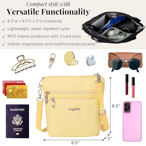 Image of Baggallini Modern Pocket Crossbody Bag for Women, 8.5 inchx8.5 inch Handbag Purse with RFID, Lightweight Water-Resistant