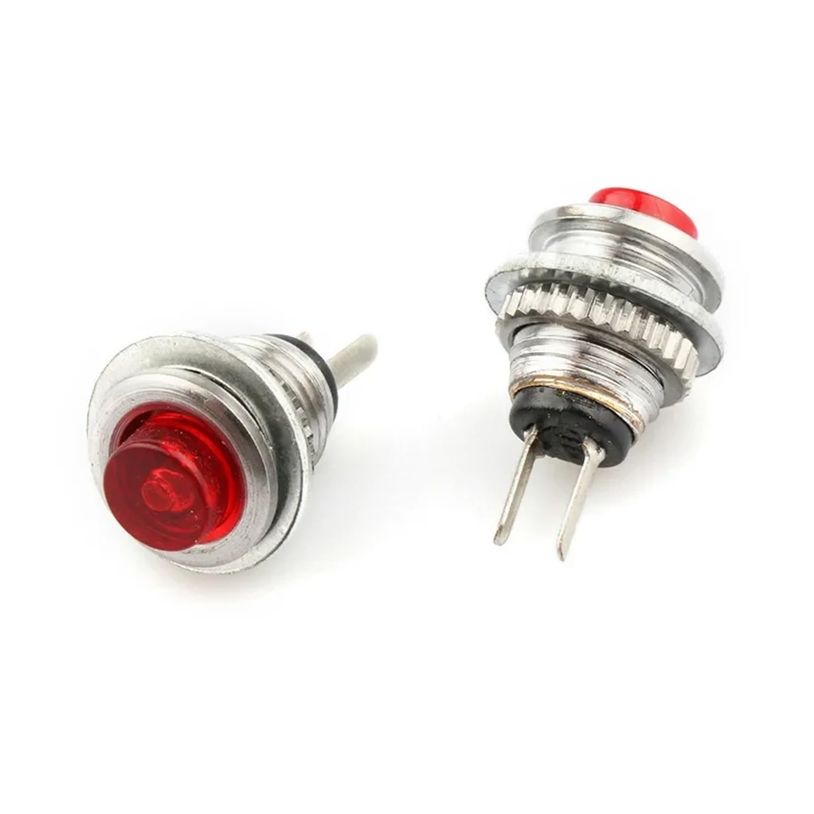 AUOQKQUT 5pcs DS-101 8mm red on/Off Push Button Switch Lockless Momentary ON OFF Push Button Normally Open Switch