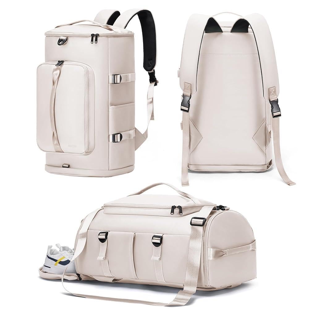 MIYCOO Gym Bag with Shoes Compartment, Duffle Bag, Backpack with Wet Pocket