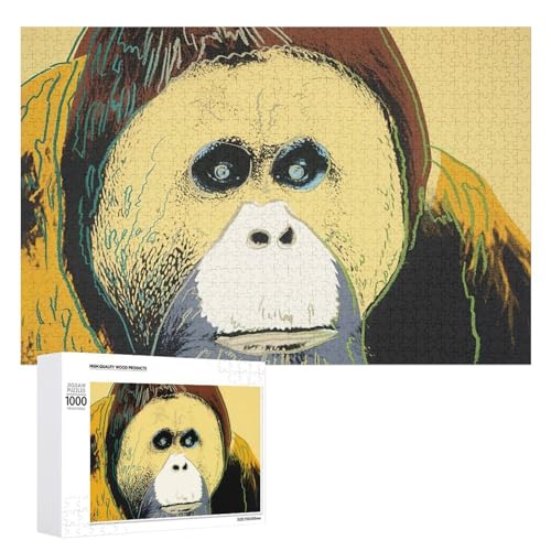 アンディ・ウォーホル 絶滅危惧種 木製ジグソーパズル DIY ジグソーパズル 知育玩具 子供/大人向け 親子ゲーム 贈り物 壁飾り 1000 PCS