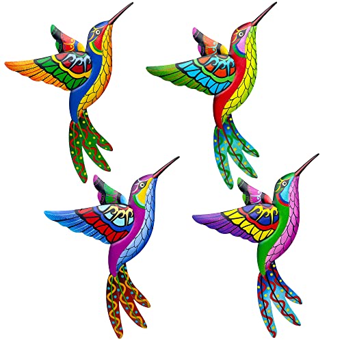 SOBLUING Handgefertigte Metallskulptur Kolibri, Wandkunst, Dekoration, Metall, bunt, 3D-Skulptur, Wanddekoration für Zuhause, Terrasse, Veranda, Bauernhaus Cover
