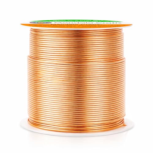 Image of Mandala Crafts 22 Gauge Copper Tone Anodized Aluminum Craft Wire, 100 FT | Colored, Flexible, Bendable, for Bonsai, Armature, Sculpting, Wire Wrapping, Jewelry Making, Weather & Tarnish Resistant