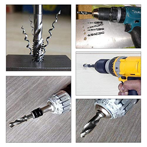 QUANHAO 6 pezzi punte trapano Maschi Countersink