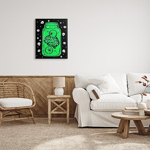 Image of Stupell Industries 'Spooky Specimen Jar'| Canvas Art | Stupell Industries | 24 x 30 Inches, Easy to Hang and Sturdy, Made in USA, by Ziwei Li