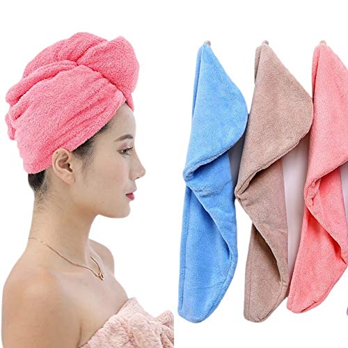 ZENMEBAN 3 Pack Microfiber Hair Towel Wrap for Women, Hair Towel Super Absorbent, Quick Dry Hair Turban for Drying Curly, Long & Thick Hair, 10 inch X 26 inch (Light Blue, Pink, Camel, 3) ZENMEBAN 3 Pack Microfiber Hair Towel Wrap for Women, Hair Towel Super Absorbent, Quick Dry Hair Turban for Drying Curly, Long & Thick Hair, 10 inch X 26 inch (Light Blue, Pink, Camel, 3)
