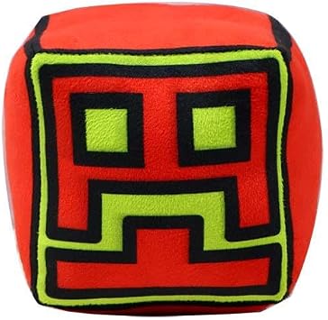 5 Cube Skull Devil Plush Stuffed 3D Plushie Doll Pillow Keychain Pendant Game Cute Collection Birthday Gift Red