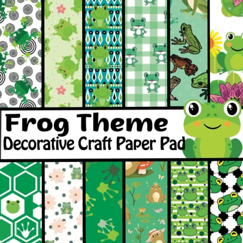 Frog Theme Decorative Craft Paper: Frog Patterned Paper For Scrapbooking, Decoupage And Paper Crafts.