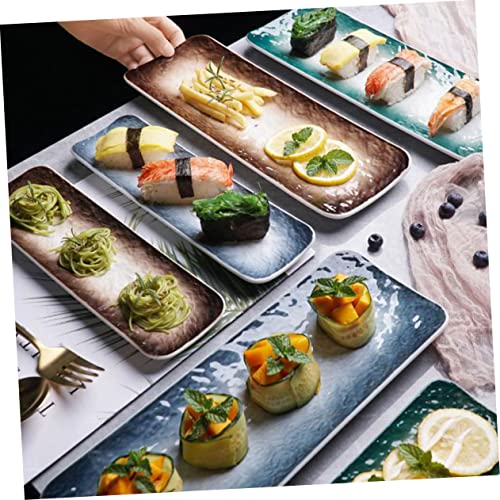 Set de platos sushi estilo japonés cerámica miniatura 6