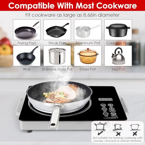 Image of Portable Electric Single Burner Cooktop,3500W Infrared Hot Plate
