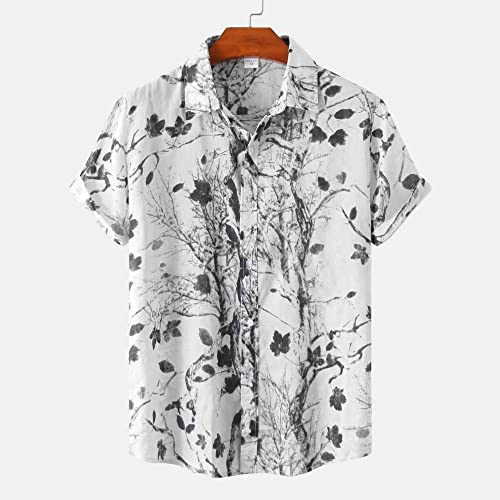 Chemise hawaïenne vintage imprimé tropical pour homme vêtement de plage décontracté d'été