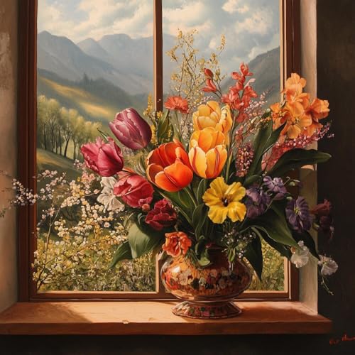 Broderie perlée tulipes kit créatif pour créer votre décoration personnalisée