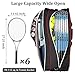 Ytonet Tennis Bag 6 Rackets, Large Tennis Racket Bag for Men Women with Insulated Pocket Shoe Compartment Water Resistant 3-Ways Carry Padded Badminton Cover for Pro/Team/Familiy Training, Black