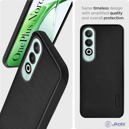 Image of Jkobi Back Cover Case for Oneplus Nord CE 4 (Textured Grip Design | Camera Protection | Slim and Light Weight | Soft Touch and Feel | Black)
