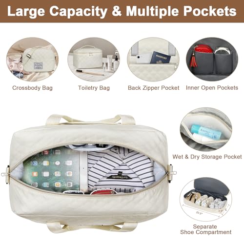 Yorige Luggage Sets for Women Men 4 Piece - Carry on Hardside Suitcase 20inch with USB Port, 360° Spinner Wheels, Duffel Bag, Cup Holder, Lightweight Luggage Set for Travel Vacation - Image 7